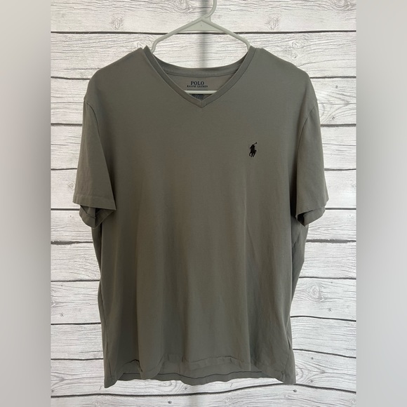 Mens Medium Polo short sleeve gray t-shirt - Picture 1 of 2